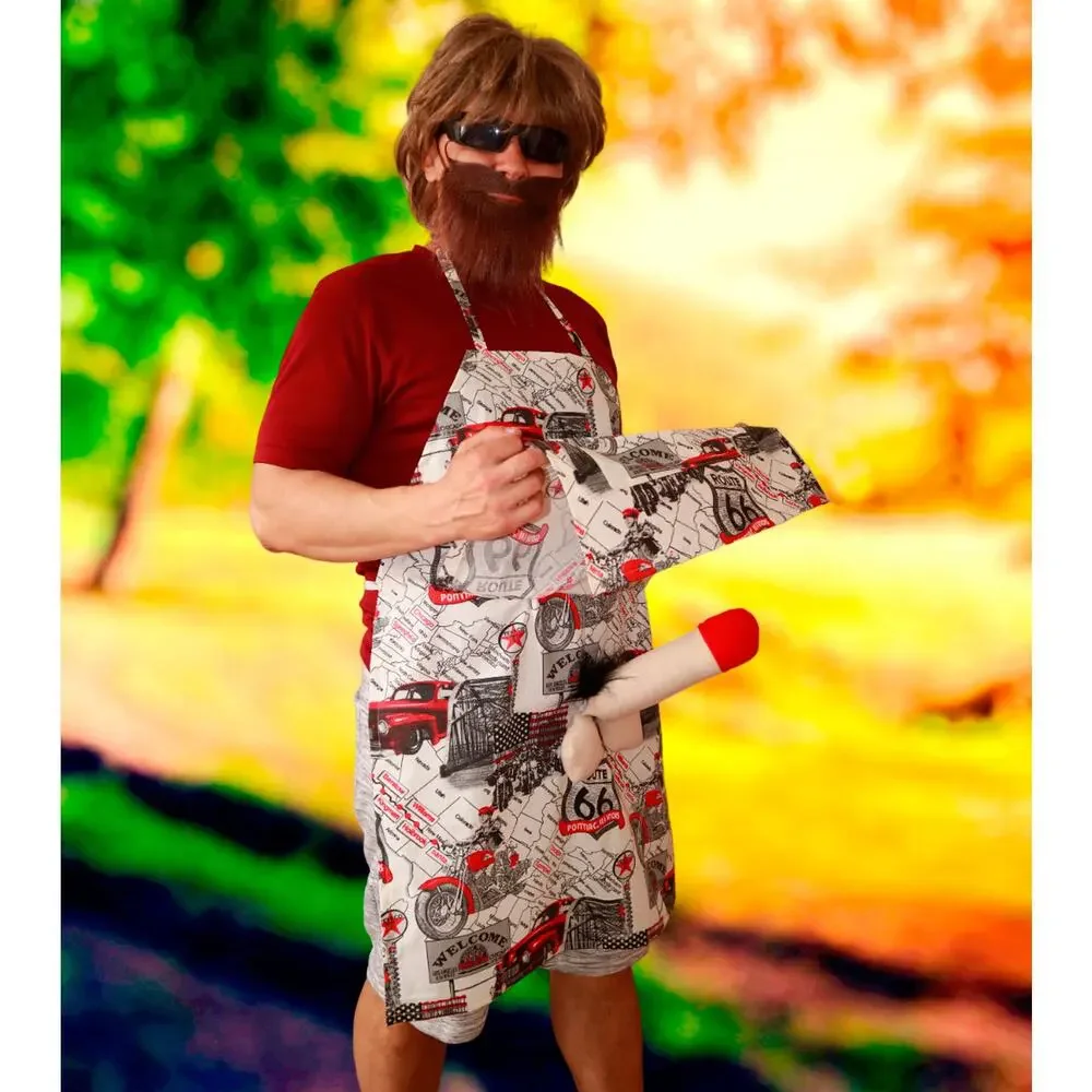 Funny Gag Gift Apron Secret Willy Novelty BBQ Party Apron Bachelorette Handmade